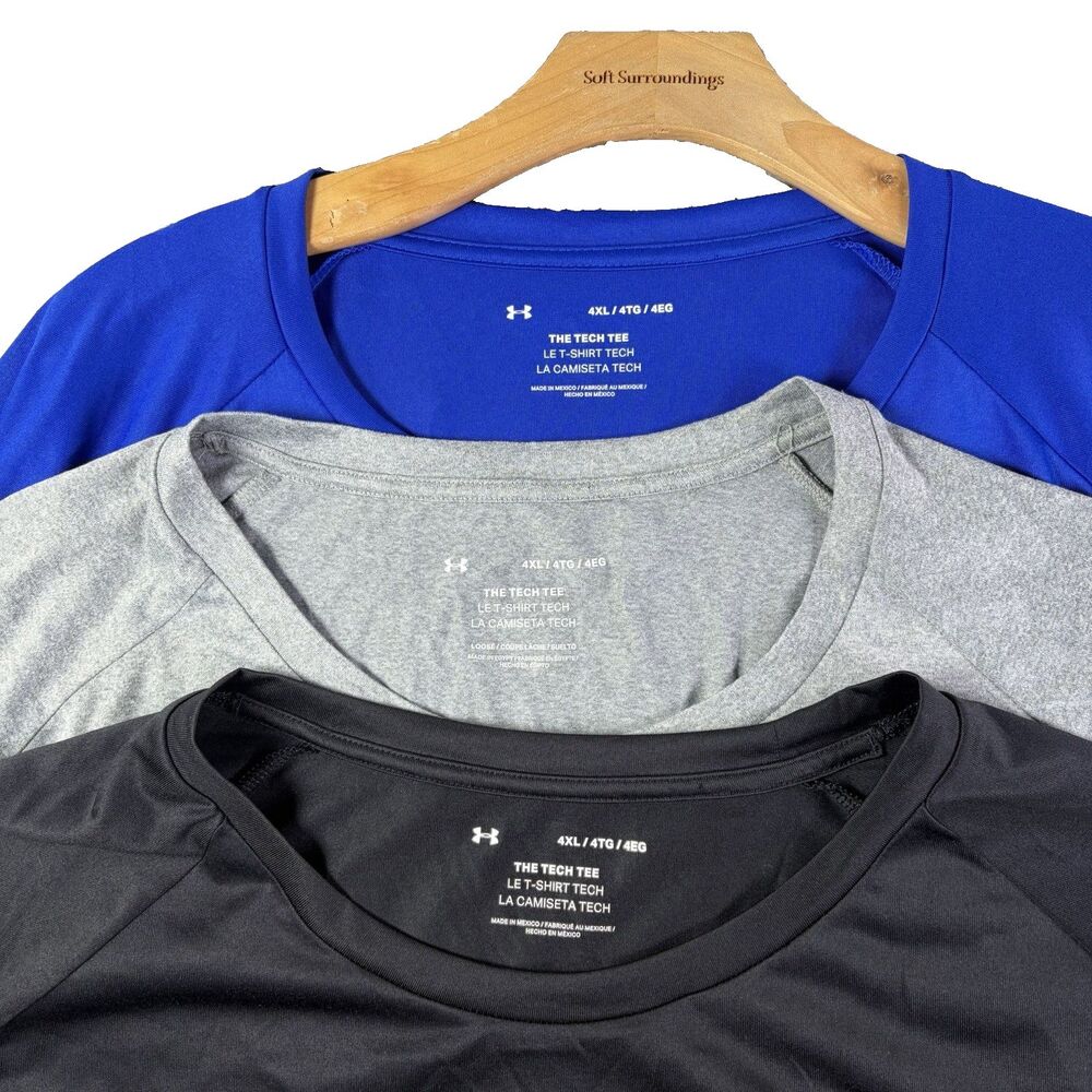 Under Armour The Tech Tee Lot Of Three Mens 4XL Short Sleeve Activewear Training